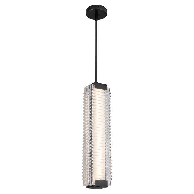 Alora Lighting PD374624-UNV Alai 25" Tall 2700K LED Pendant - Urban Bronze / Ribbed Glass
