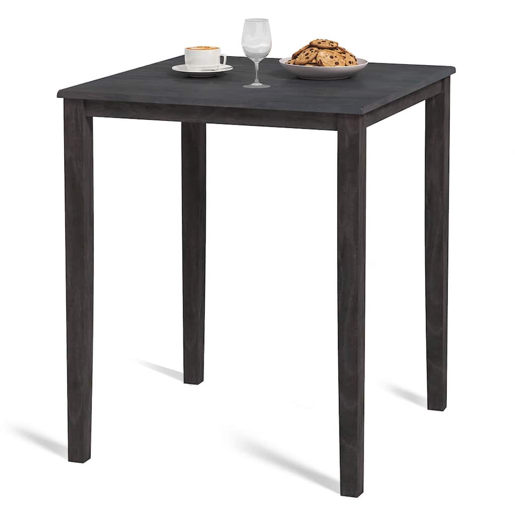 Costway Square Dining Table for 4-Person with Solid Wood Frame for - See Details