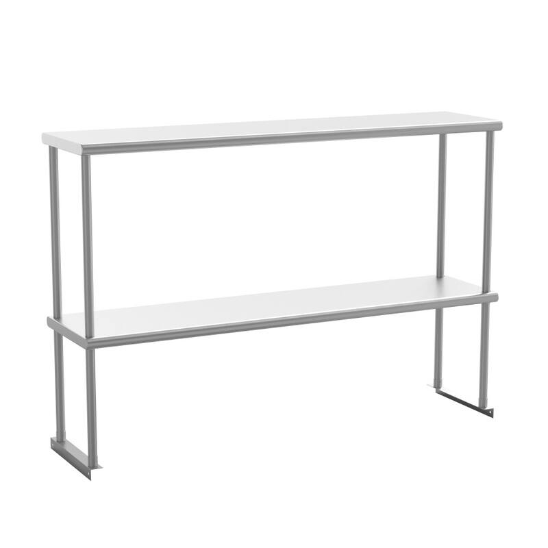 Commercial Grade NSF Certified Stainless Steel Metal Kitchen Double Overshelf