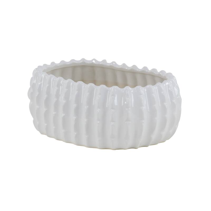 White Ceramic Indoor Outdoor Planter (Set of 3)