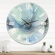 preview thumbnail 9 of 9, Designart 'Watercolor Moonlight Magnolia II' Farmhouse Large Wall CLock 29 in. wide x 29 in. high