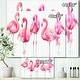 preview thumbnail 5 of 6, Porch & Den "Gracefully Pink Shabby flamingo" Farmhouse Premium Canvas Wall Art