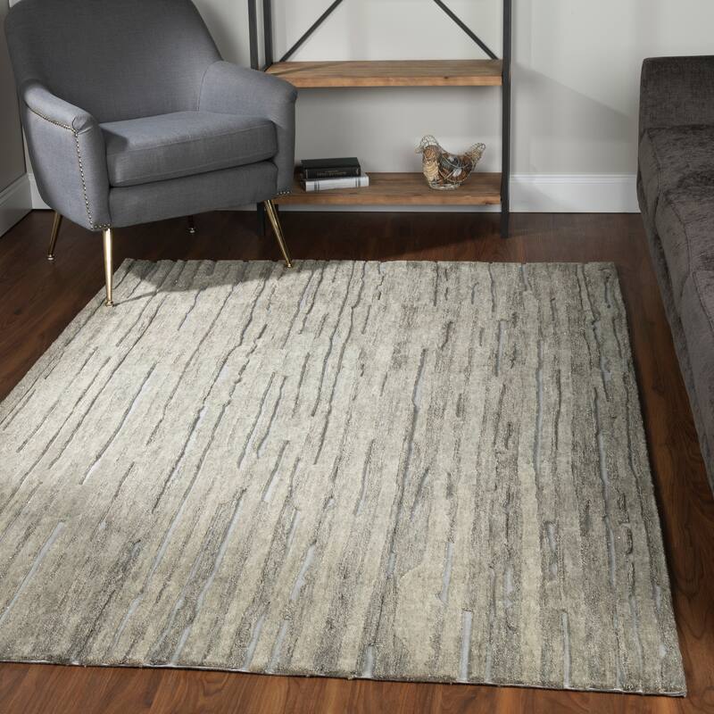 Addison Dazzle Modern Hand Spun Wool and Metallic Area Rug