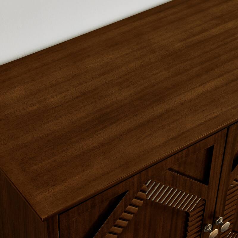 Sideboard Buffet Cabinet with Storage, Classic Credenza with Doors & Shelves, Wood Coffee Bar Accent Cabinet Console Table