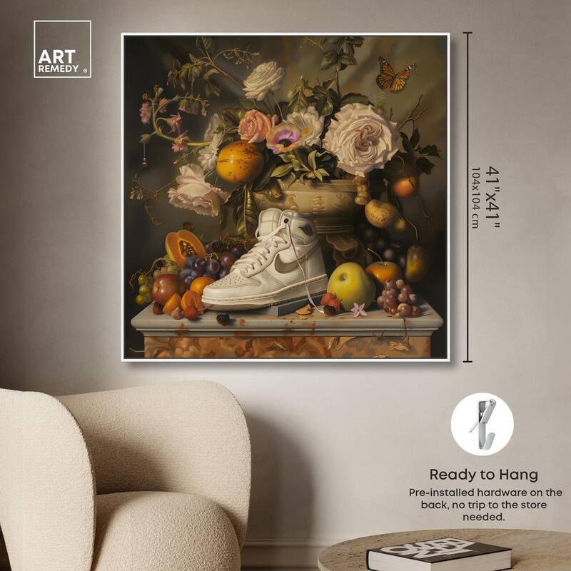 Classical Still Life Sneaker Canvas by Art Remedy