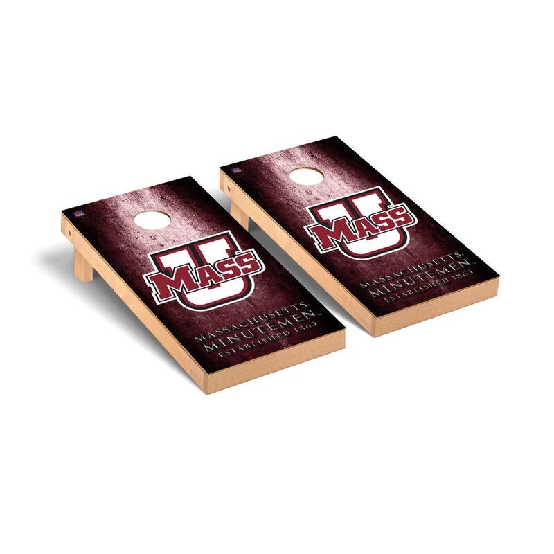 Massachusetts UMASS Minutemen Museum Cornhole Board Set