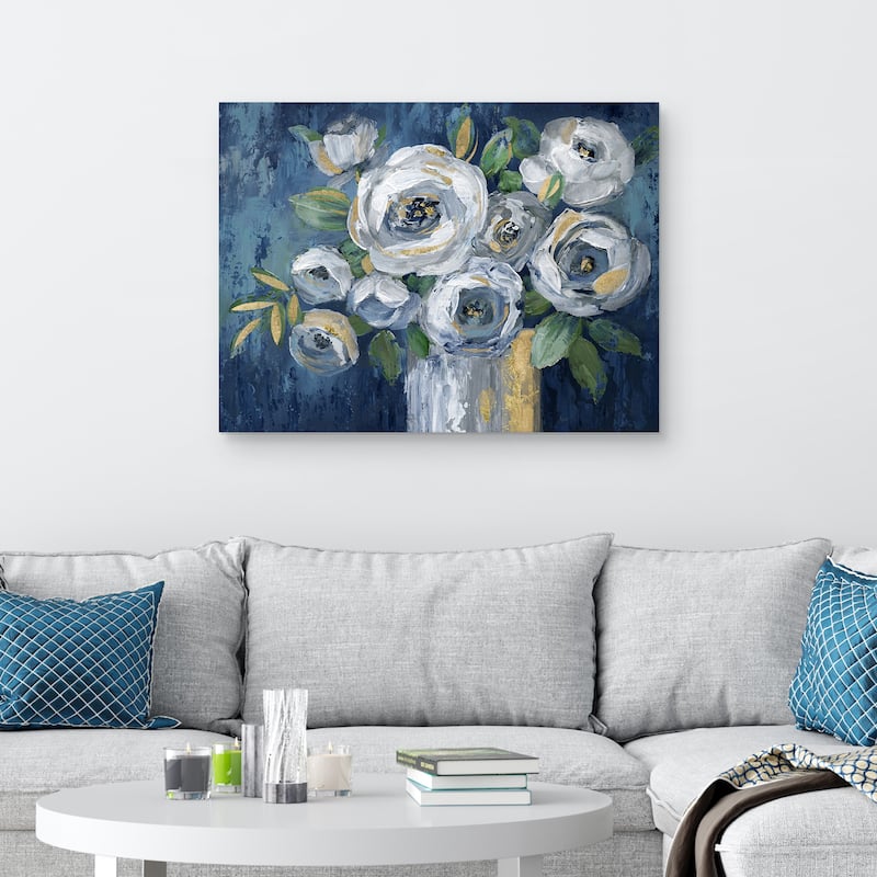 Indigo Touch of Gold by Nan Canvas Art Print
