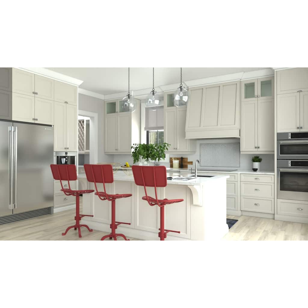 Tractor Seat Adjustable Barstool with Back - 36.5" - Red