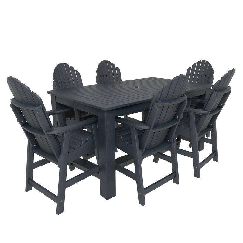 Hamilton 7-Piece Outdoor Dining Set - 42" x 72" Table, Counter-height - Federal Blue