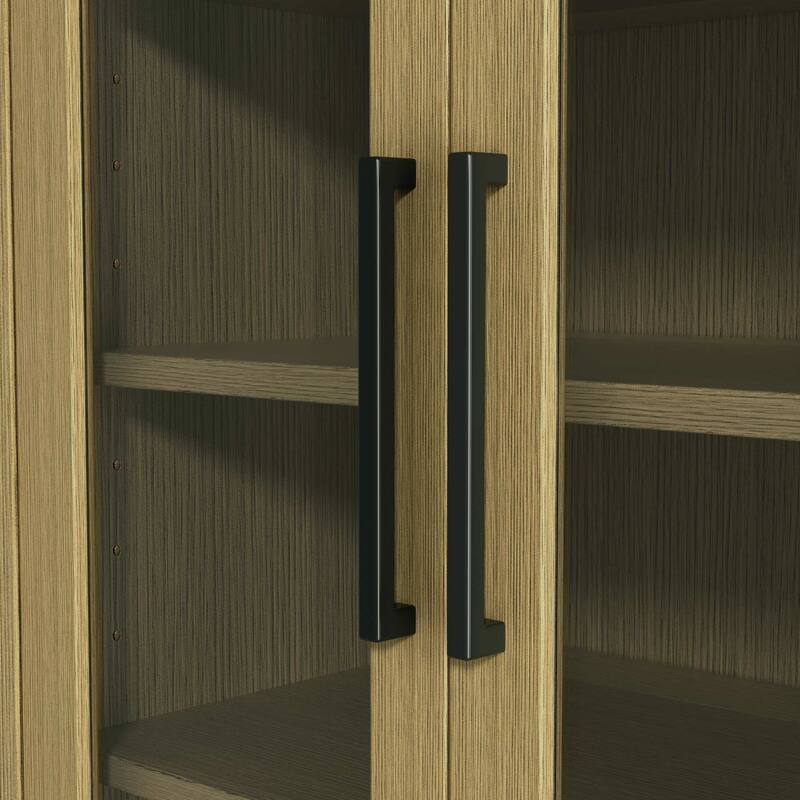 Laura 16-28 Inch Bath Storage Glass Cabinet