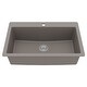 preview thumbnail 55 of 61, Karran Top Mount 33 in. Large Single Bowl Quartz Kitchen Sink