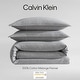 preview thumbnail 26 of 25, Calvin Klein Melange Cotton Flannel Solid Comforter Set