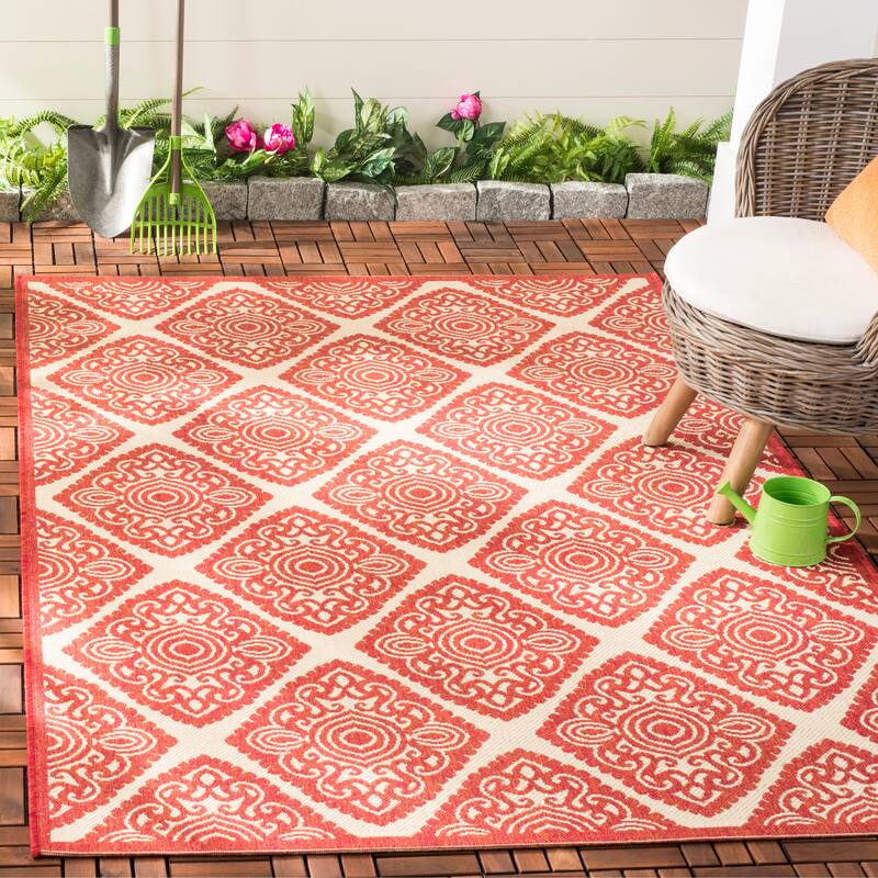 SAFAVIEH Beach House Phyllis Indoor/ Outdoor Waterproof Patio Backyard Rug