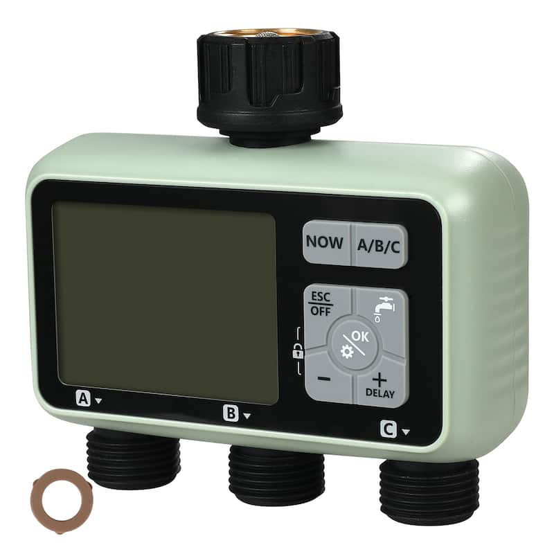 Water Timer Brass Inlet Metal Filter, IPX6 Waterproof for Yard Watering - from 7.25 psi to 120 psi - from 7.25 psi to 120 psi