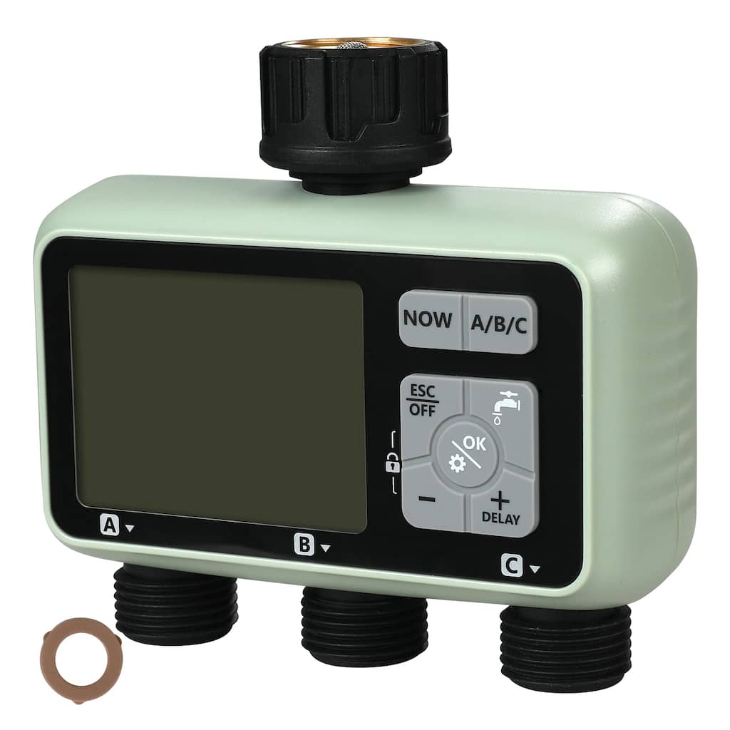 Water Timer Brass Inlet Metal Filter, IPX6 Waterproof for Yard Watering - from 7.25 psi to 120 psi