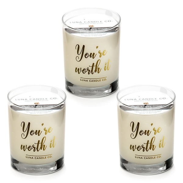 Eucalyptus Scented Candle, Premium Soy Wax, Long Burn, 11 oz (3 Pack)