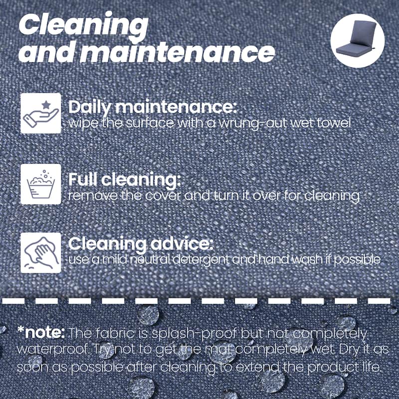 21 W in x 22 D in. Outdoor Deep Seat Chair Cushion Set Dining Patio Chair Pad Set