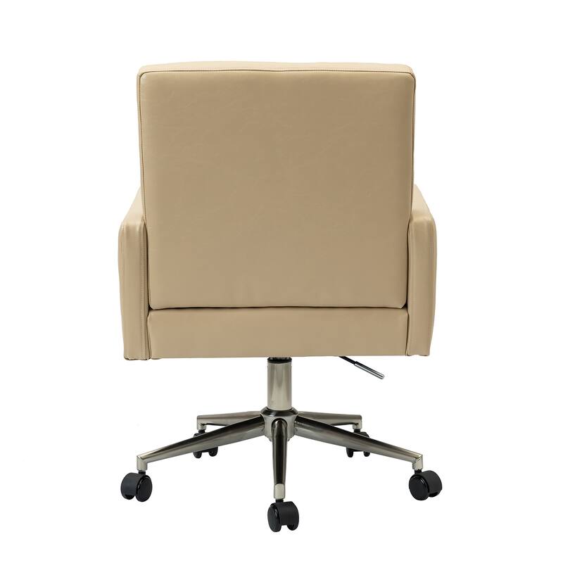 Lorenz Modern Vegan Leather Height-adjustable Office Chair with 5 Wheels by HULALA HOME