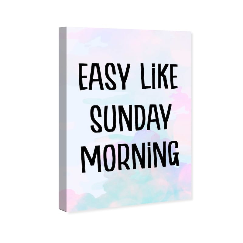 Wynwood Studio Canvas Typography and Quotes Easy Like Sunday Black and Wall Art Canvas Print