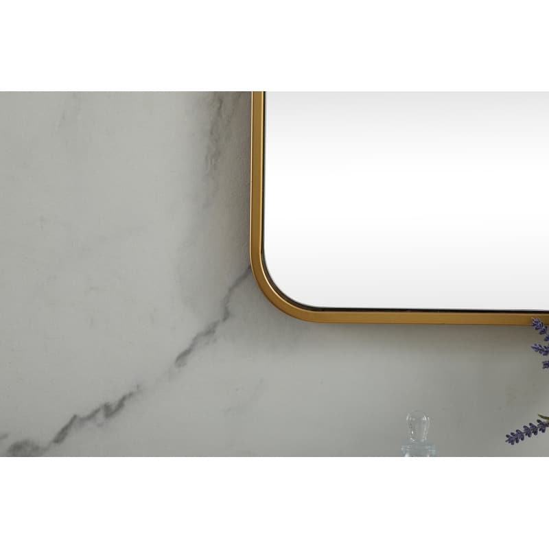 Indigo Home Soft corner metal square mirror 42x42 inch