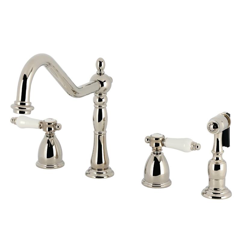 Kingston Brass Bel-Air 1.8 GPM Widespread Kitchen Faucet - Includes - Polished Nickel