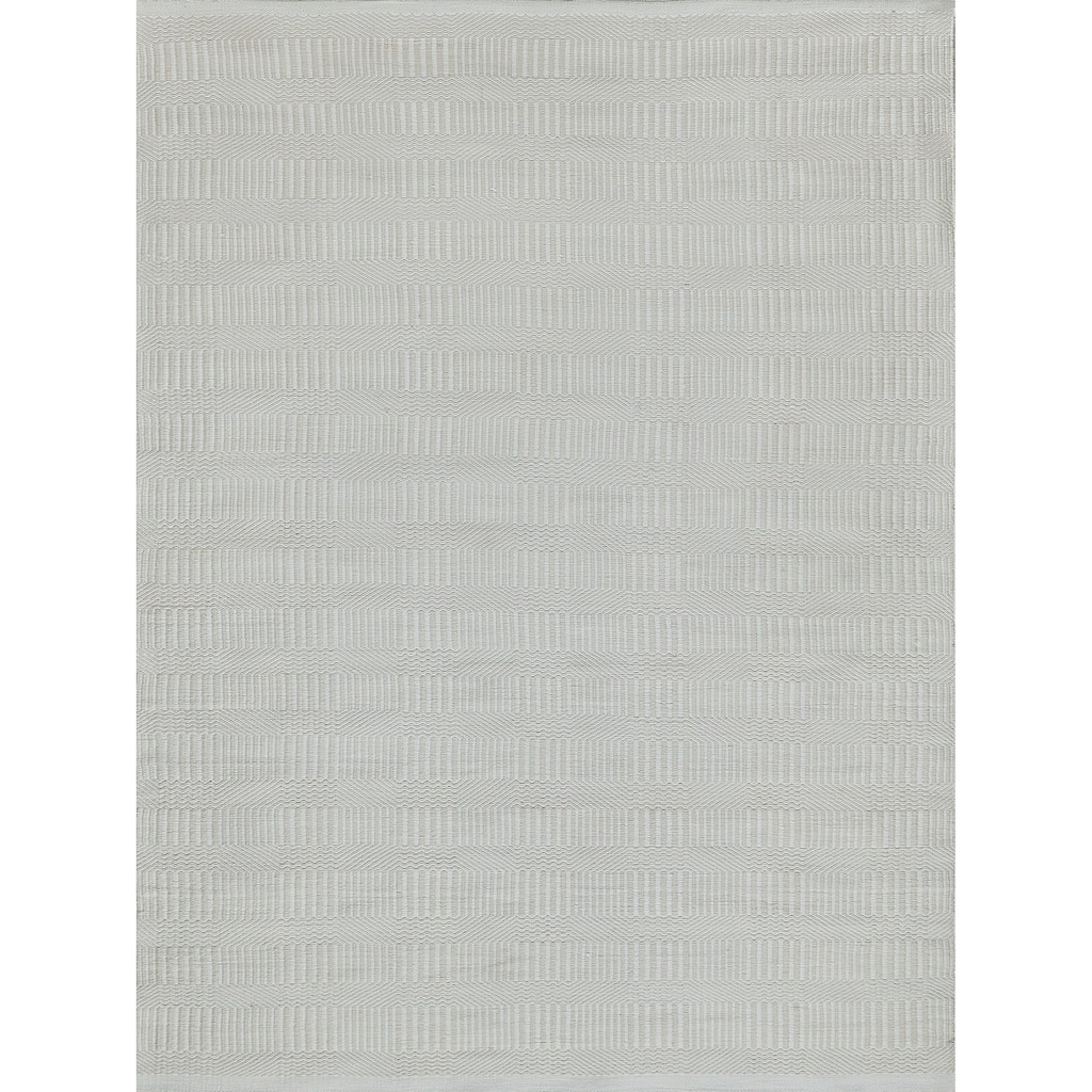 EXQUISITE RUGS Naples Indoor/Outdoor Flatweave PET yarn Light Beige Area Rug.
