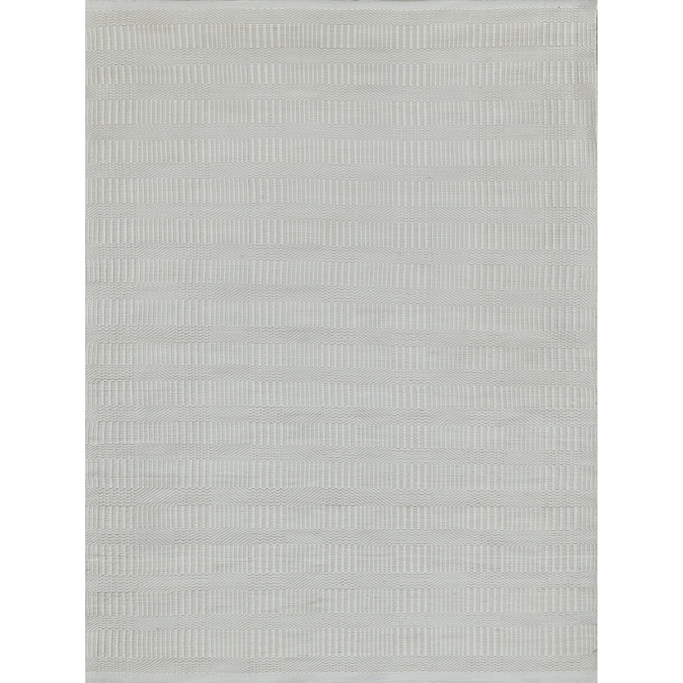 EXQUISITE RUGS Naples Indoor/Outdoor Flatweave PET yarn Light Beige Area Rug.