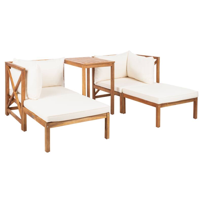 SAFAVIEH Outdoor Living Ronson 5 Pc Sectional Set - 26.9 x 26.9 x 26.8