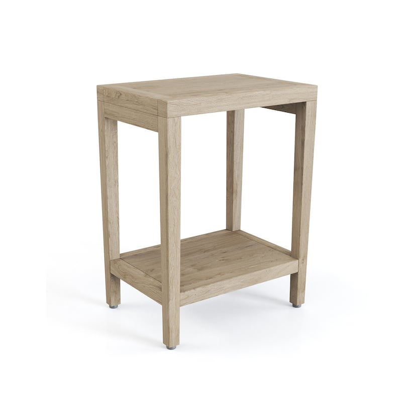 Manada Teak Side Table - Grey