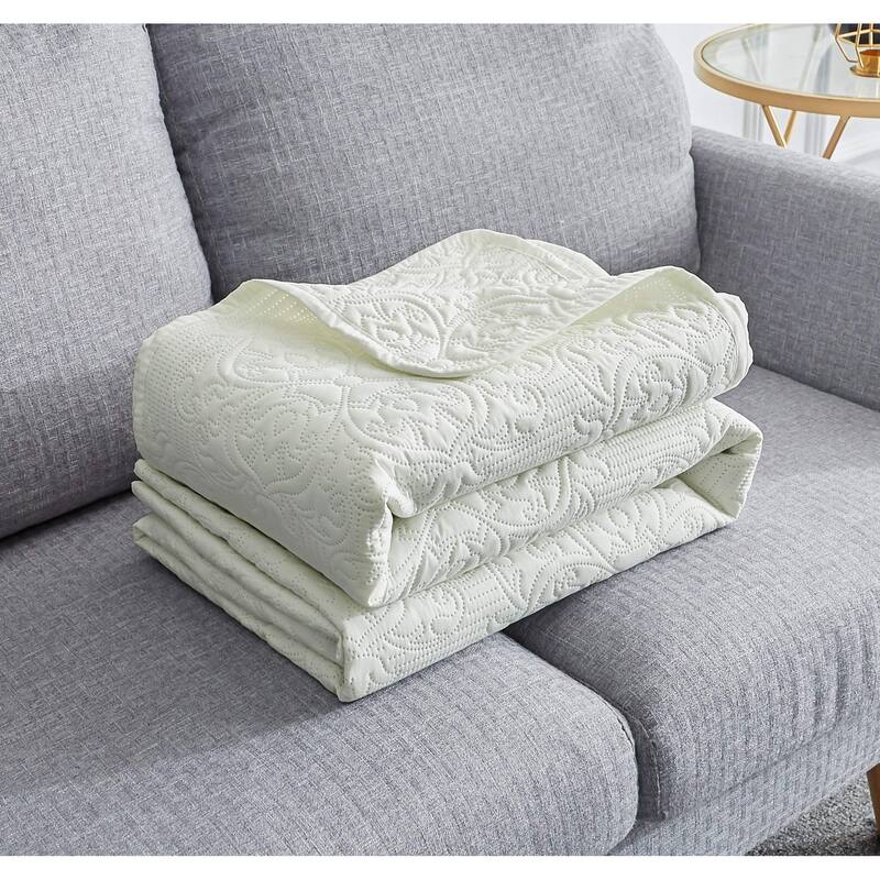 Sophia & William Bed Quilt Bedspread Coverlet - Reversible, Lightweight