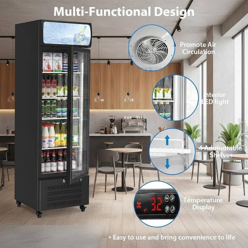 Commercial Display Refrigerator, 11.5 Cu.Ft.