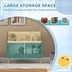 preview thumbnail 6 of 7, Kids Bookcase Toy Shelf,2 Tier Toddlers Toy Storage Shelf with 5 Compartments,Anti-tip Device,Pine Wood Legs