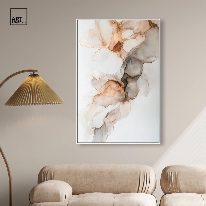 Smoky Gold Drift Canvas by Art Remedy