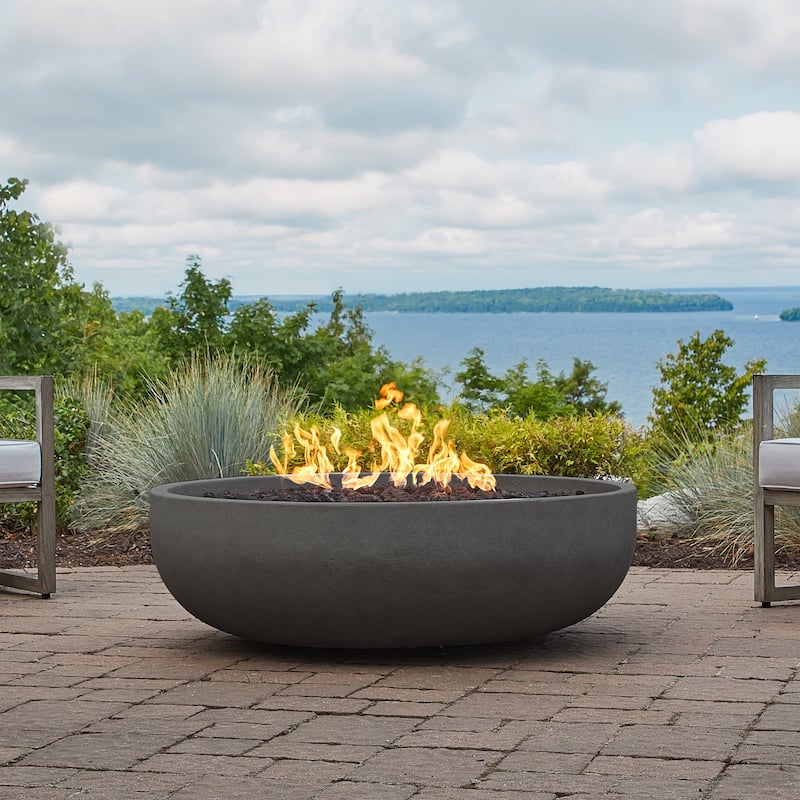 Bryce 48" Natural Gas Fire Bowl Made in the USA by Real Flame