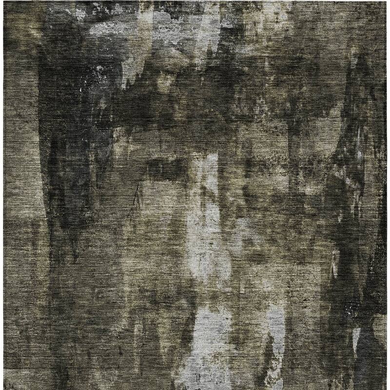 HomeRoots Abstract Transitional Rectangle Outdoor Rug