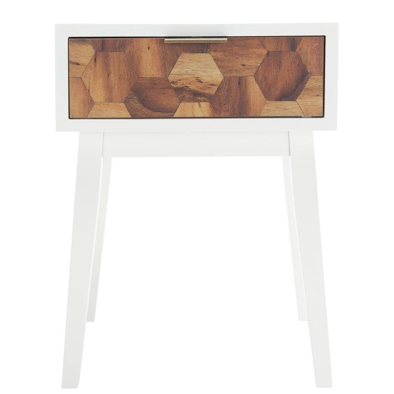SAFAVIEH Khulud 1-Drawer Nightstand Accent Table - 18" W x 15" L x 24" H