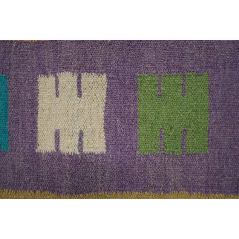 Hand Woven Oriental 100% Wool Carpet Southwestern Tribal Green Kilim Area Rug - 10' 7'' X 8' 5''
