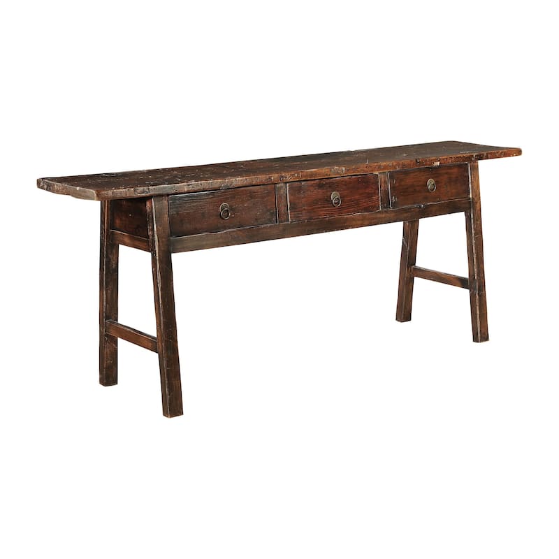 Butcher 78" Table, Dark Brown