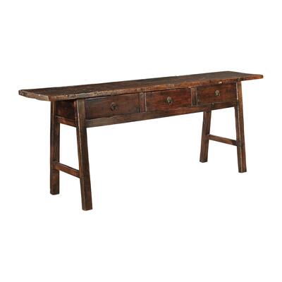 Butcher 78" Table, Dark Brown