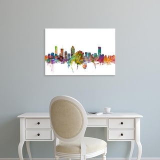 Easy Art Prints Michael Tompsett's 'Montreal Canada Skyline' Premium Canvas Art