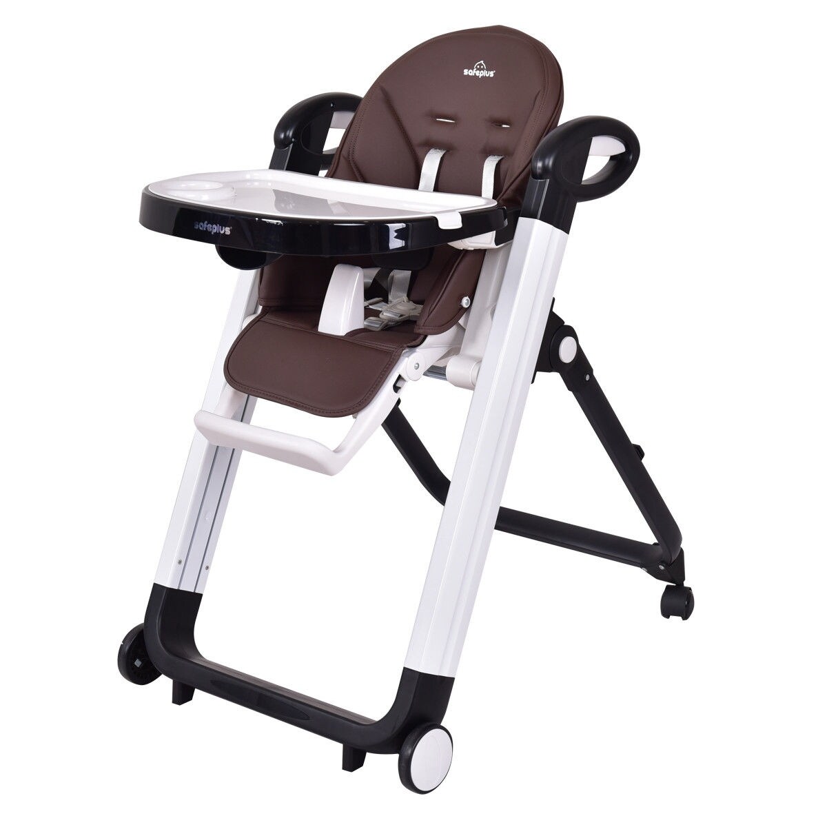 Shop Portable Baby High Chair Infant Toddler Feeding Booster Safe Folding Highchair Coffee Overstock 20461960