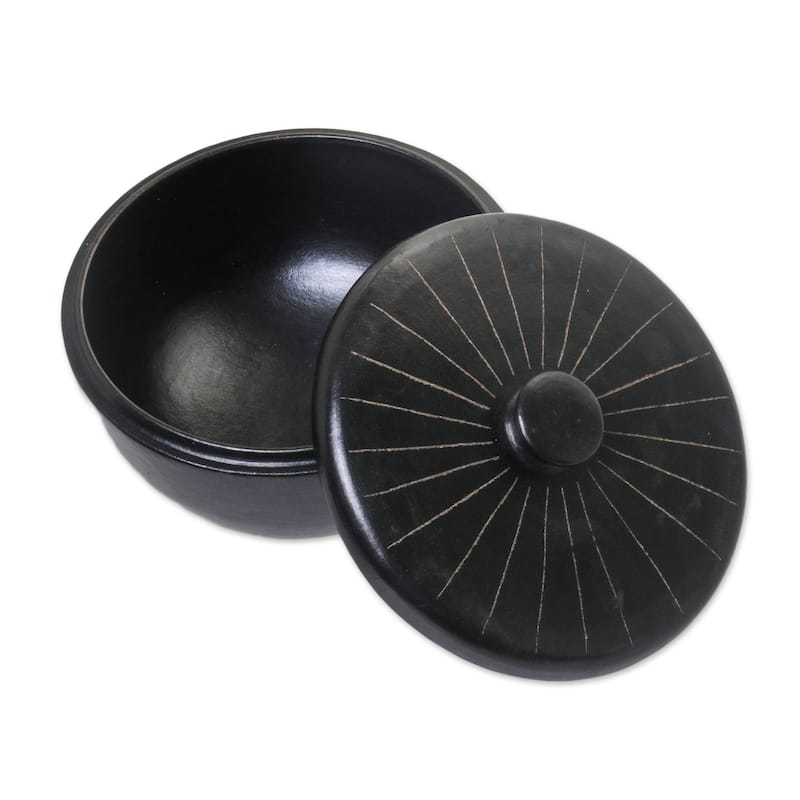 Handmade Lombok Path lidded serving bowl (Indonesia)
