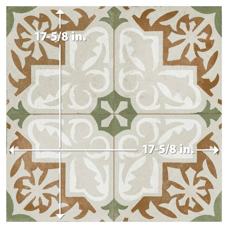 Merola Tile Kings Paname Bastille 17-5/8" x 17-5/8" Ceramic Floor and Wall Tile