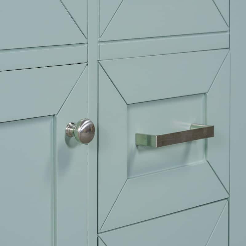30" White Bathroom Vanity Base - Solid Wood & MDF, Freestanding Cabinet with Storage Drawers & Shelves