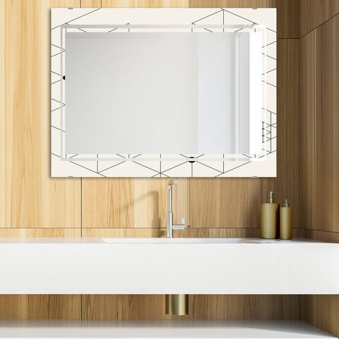 Designart 'Triangular Spacy Spheres 14' Glam Mirror - Modern Vanity Mirror
