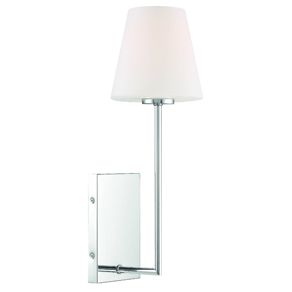Lena 1 Light Chrome Wall Mount - 6'' W x 17.5'' H x 7'' D
