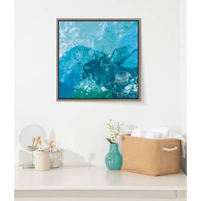 Kate and Laurel Sylvie Salty Framed Canvas by Mentoring Positives