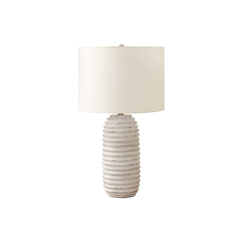 Lighting, 28"h, Table Lamp, Cream Resin, Ivory / Cream Shade - Cream