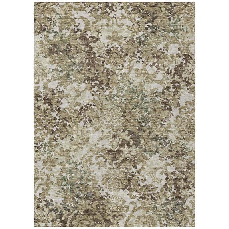 HomeRoots Floral Transitional Rectangle Outdoor Rug