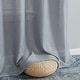 preview thumbnail 73 of 94, HLC.me Abbey Faux Linen Textured Semi Sheer Privacy Light Filtering Transparent Window Grommet Curtain Panels, Pair